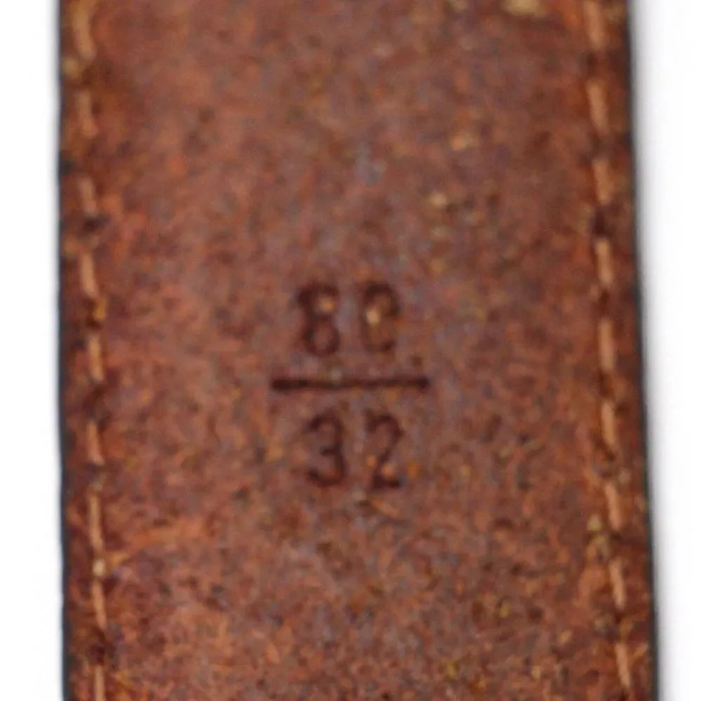Fossil BROWN GENUINE LEATHER 1 1/8"Wd STITCH DRESS CASUAL MEN'S BELT 32/80 (X37 - Picture 14 of 16